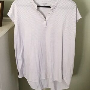 Eileen Fisher Light Gray Striped Tunic